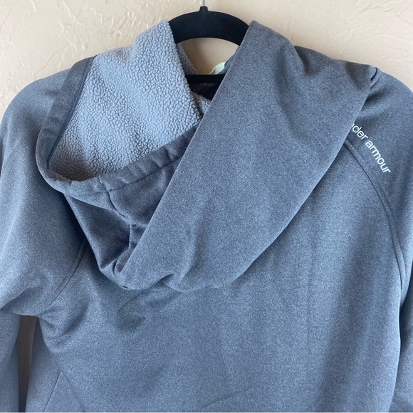 Under Armour Gray Green Storm Cold Gear Hoodie Sweatshirt XL - Picture 5 of 8